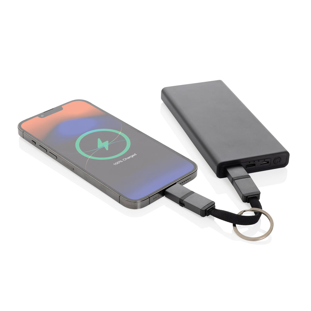 Recycled aluminium 4-in-1 60W fast charging cable