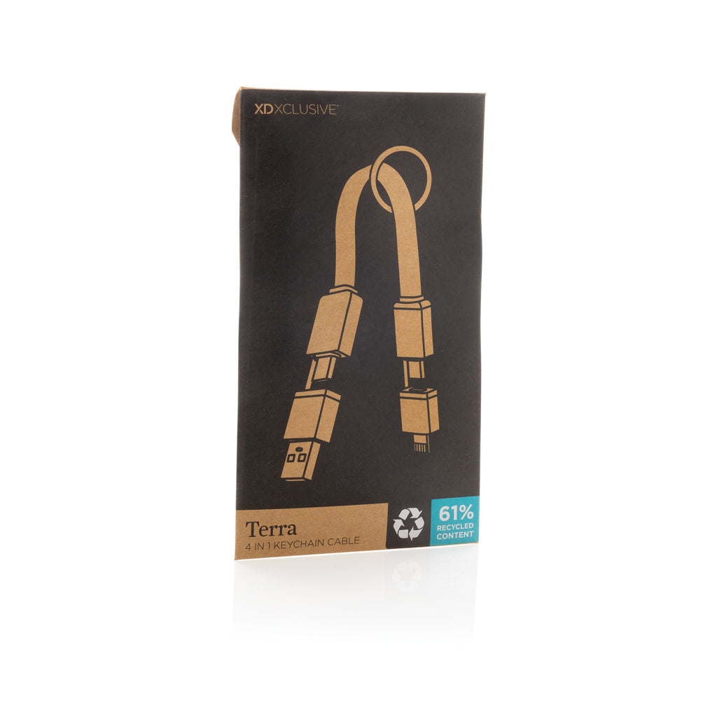 Recycled aluminium 4-in-1 60W fast charging cable
