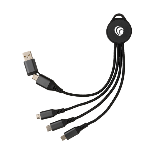 RCS recycled aluminium 6-in-1 charging cable