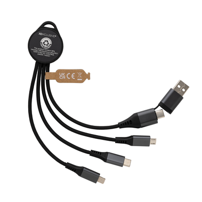 RCS recycled aluminium 6-in-1 charging cable