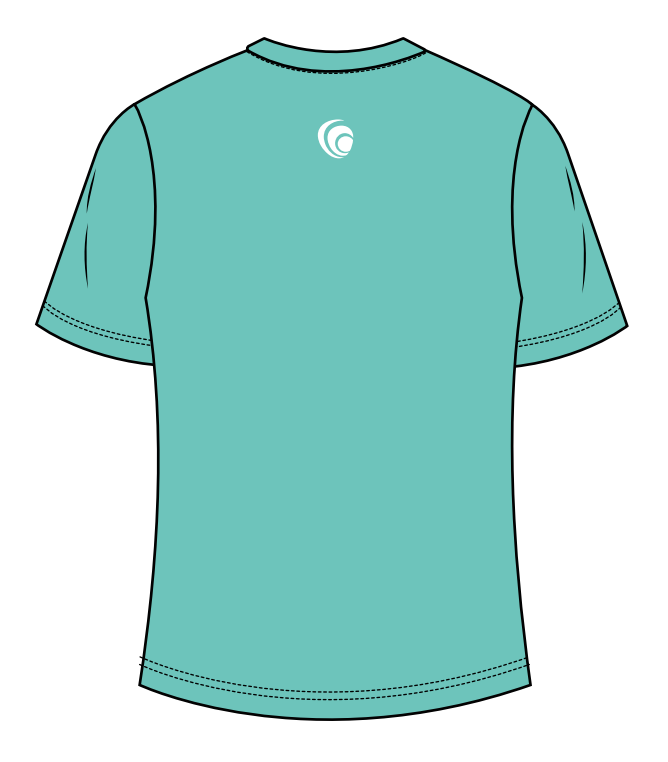 Customised cotton t-shirt - aqua