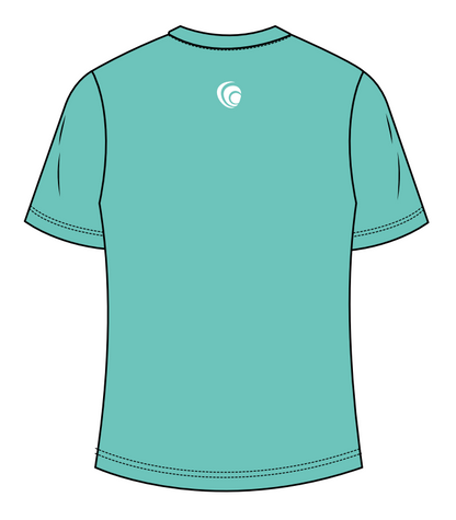 Customised cotton t-shirt - aqua